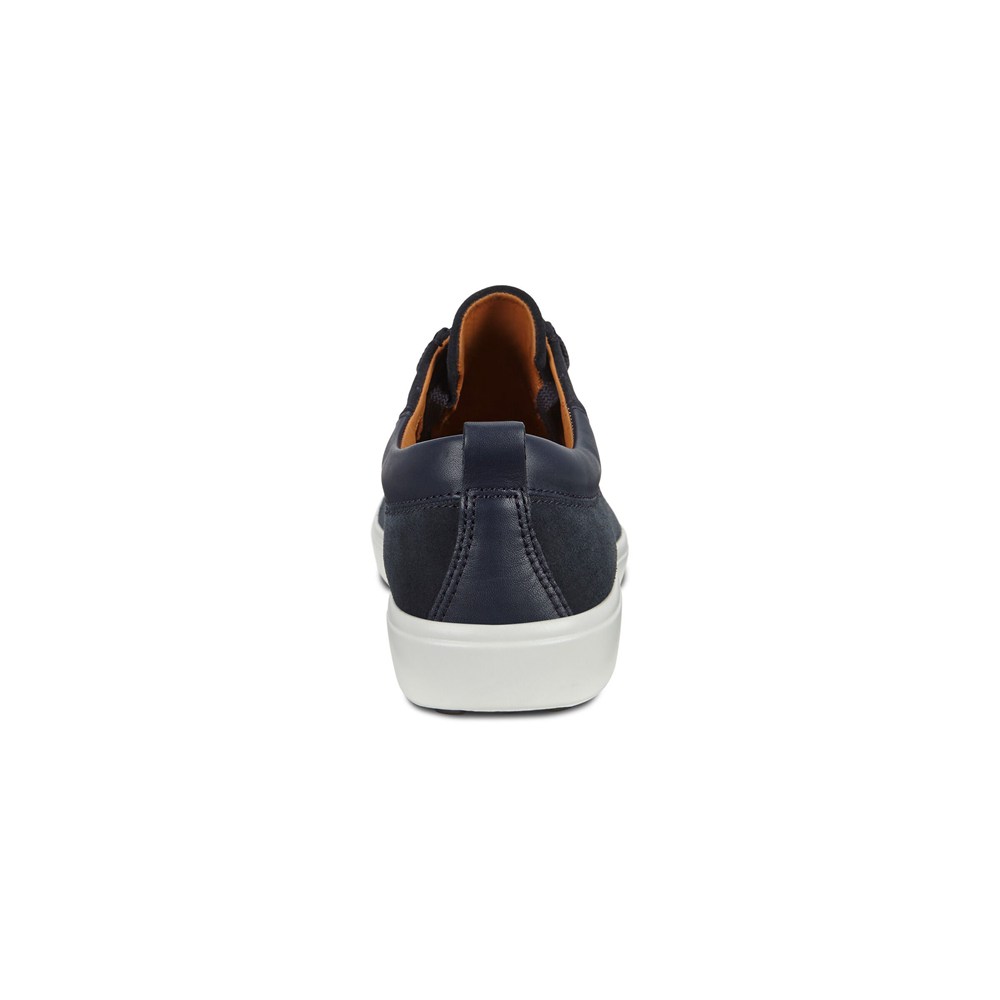 ECCO Mens Moccasins Navy - Soft 7 - MZF-132965